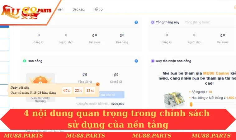 4 nội dung quan trọng trong chính sách sử dụng của nền tảng