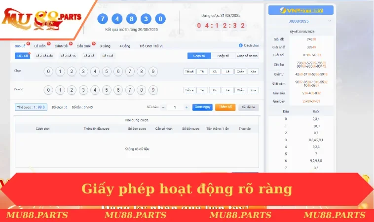 Giấy phép hoạt động rõ ràng