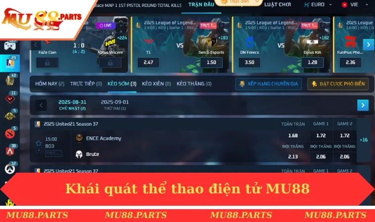 Khái quát thể thao điện tử MU88