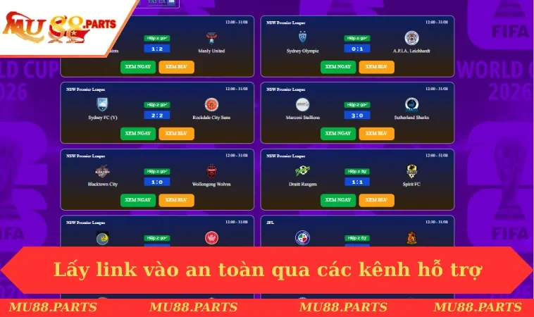 Lấy link vào an toàn qua các kênh hỗ trợ